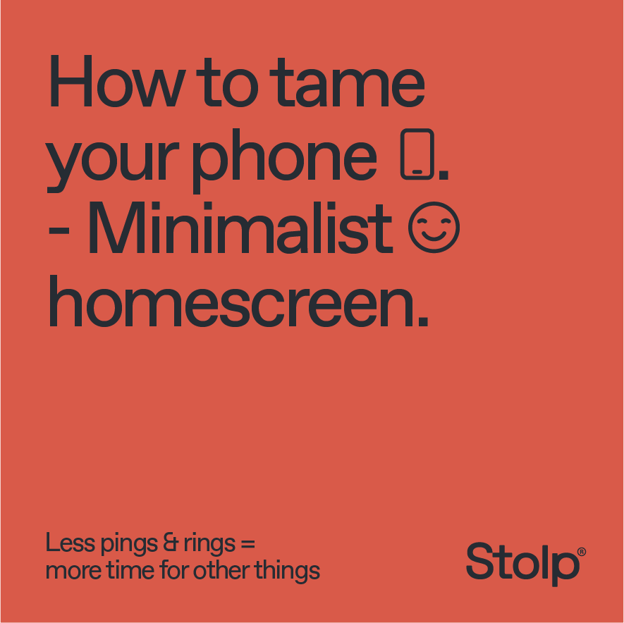 minimalist phone home screen